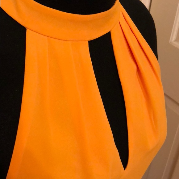 Express halter dress mustard yellow 4 NWT 💛 - Picture 2 of 6